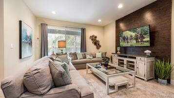 House, Multiple Bedrooms | Living area | 60-inch Smart TV with cable channels, TV, Netflix