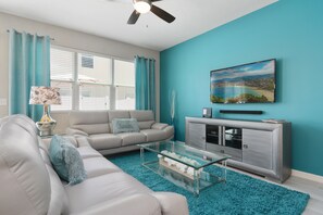 Living room - Wonderful 4 Bed Close to Disney w GameRoom 5150 (Kissimmee)