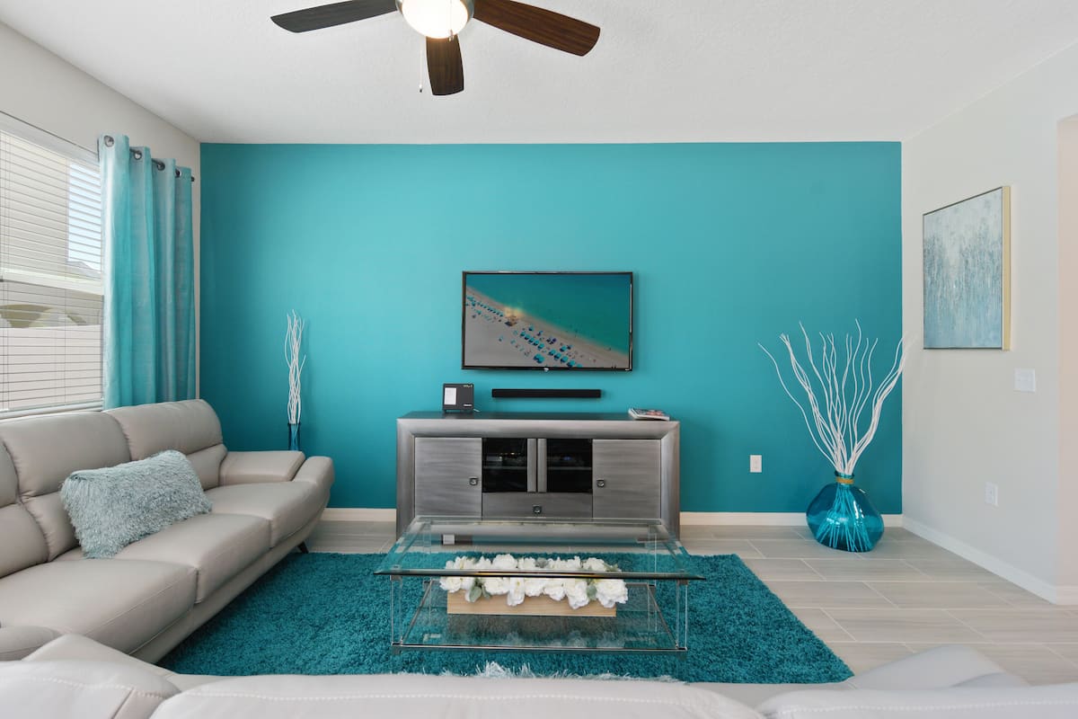 Villa, 4 Bedrooms | Living area | 60-inch Smart TV with cable channels, TV, Netflix