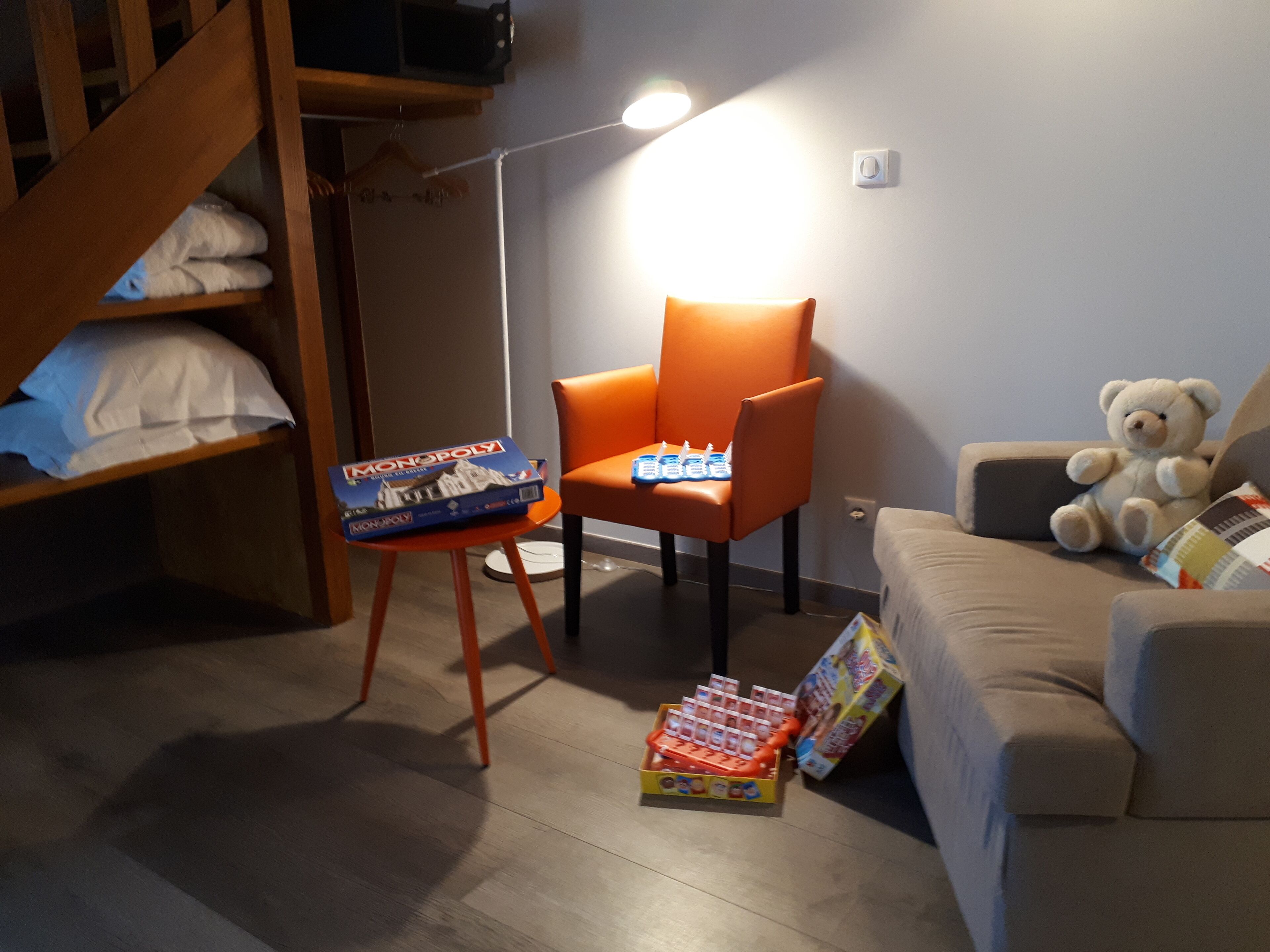 family room | 1 bedroom, premium bedding, in-room safe, desk