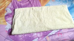 A bed with a colorful princess-themed bedspread and a folded white towel on it. - Orion Guest House (Gilgil)