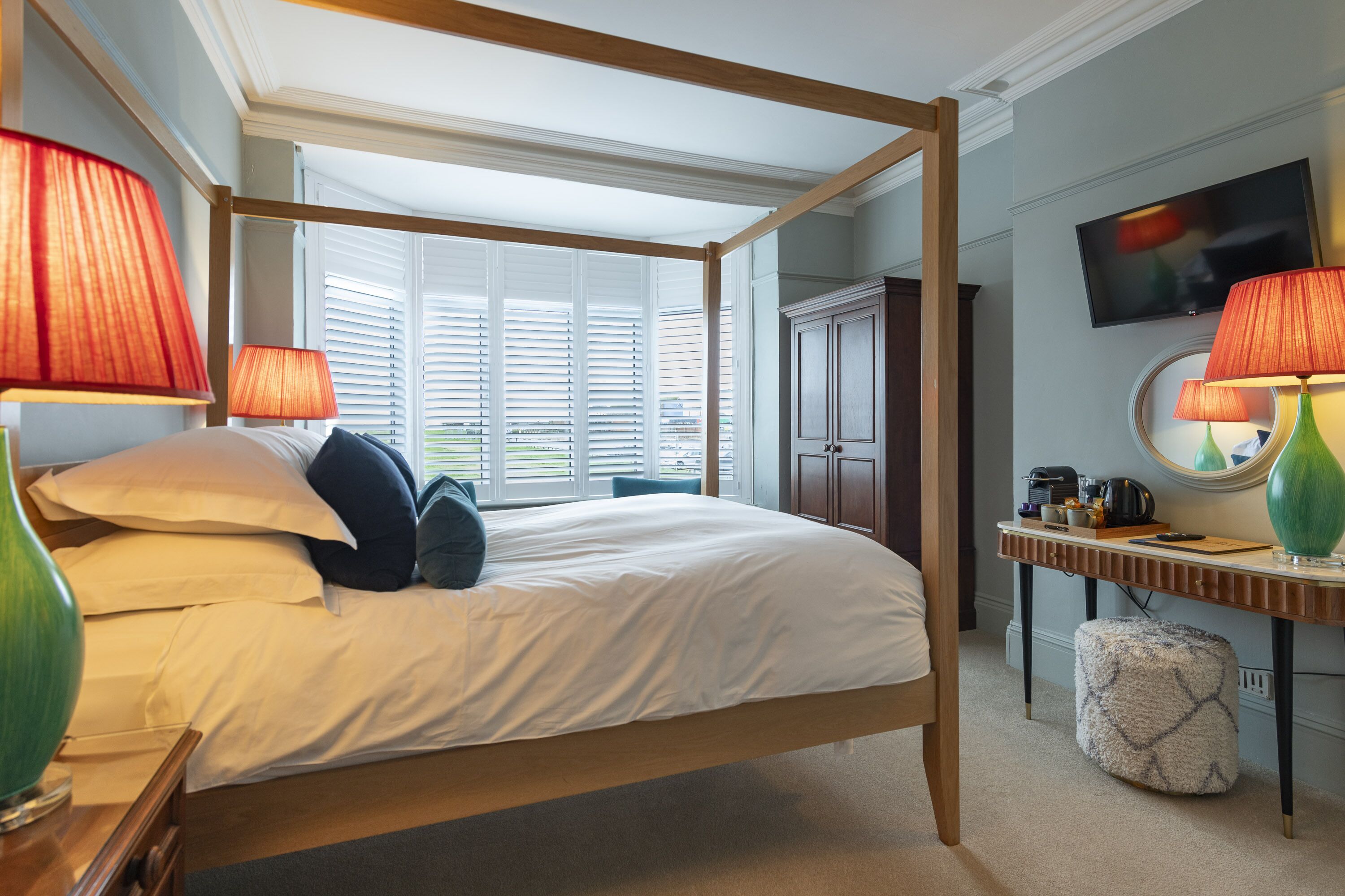 Deluxe King Four Poster Room Beach Front | Vista do quarto