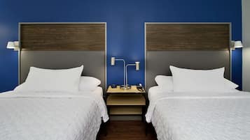 Premium bedding, down comforters, pillowtop beds, desk