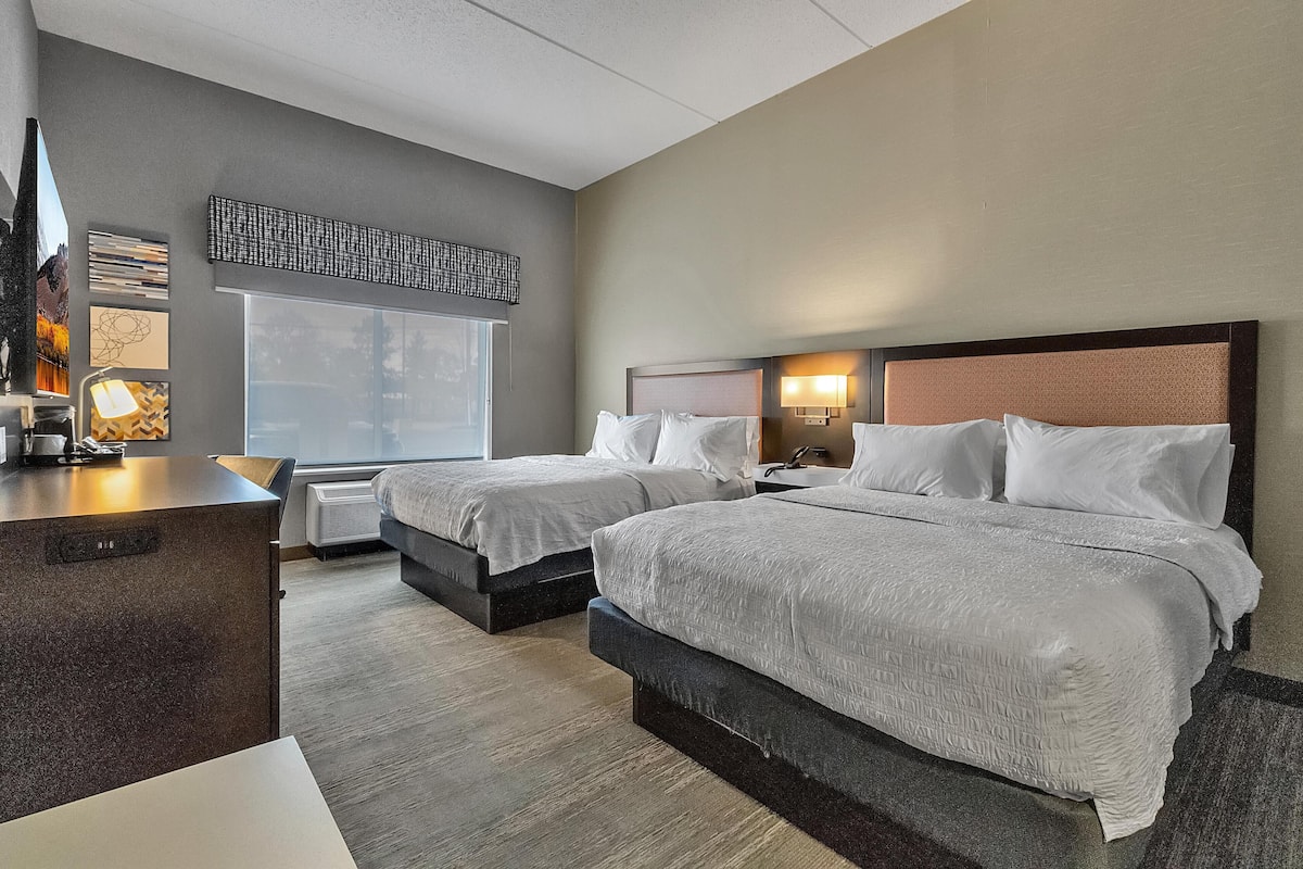 Room, 2 Queen Beds, Accessible (Hearing) | In-room safe, desk, laptop workspace, blackout drapes