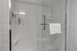 Room, 2 Queen Beds, Accessible (Hearing) | Bathroom shower
