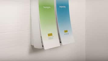 Two promotional panels for Neutrogena and Invigorating shower gel.