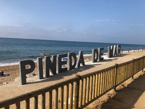 En la playa