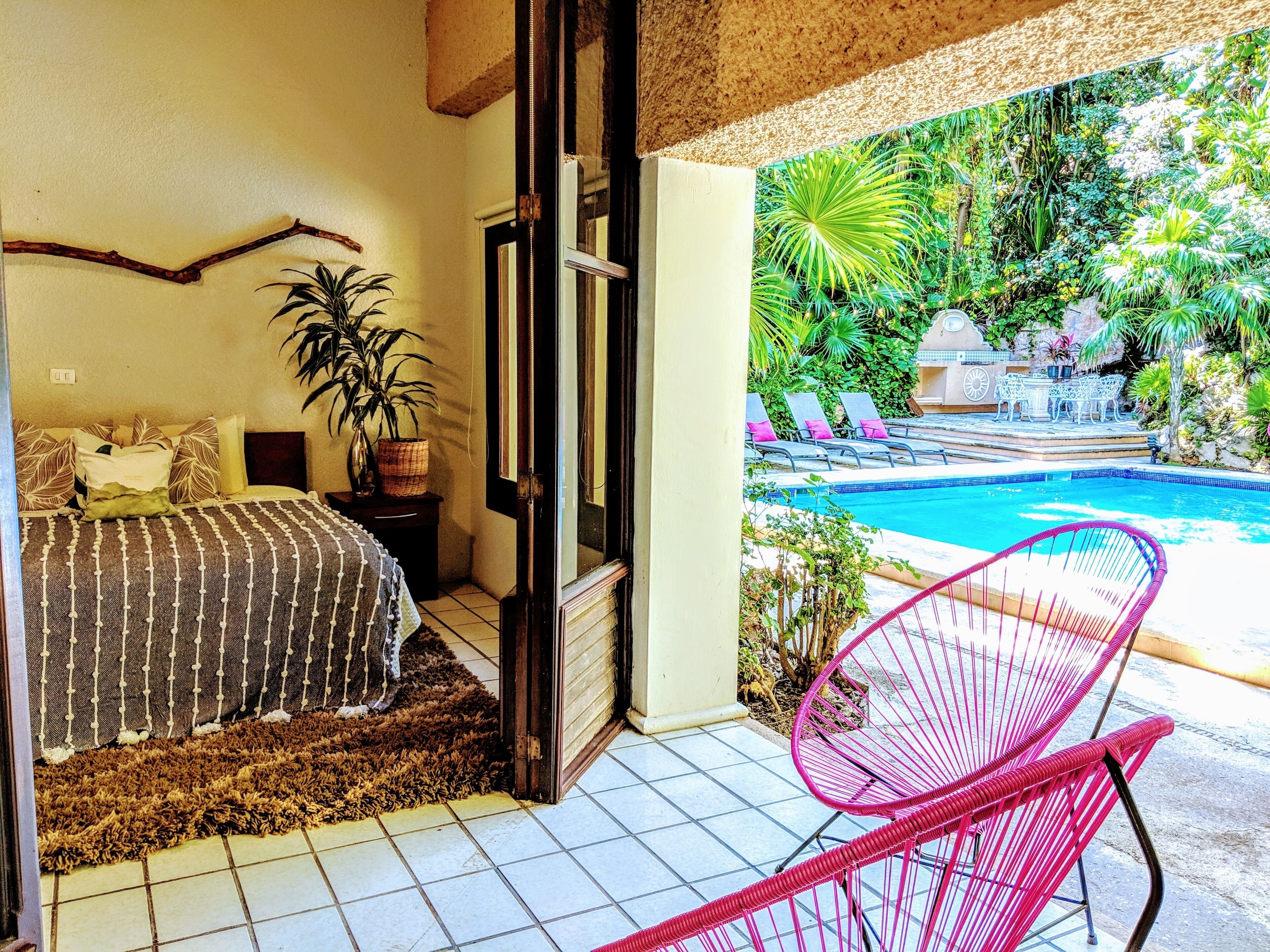 ❤️Beach Villa❤️Private Pool❤️Playacar❤️Boho decor