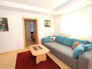 Apartment | Living room - Modern Apartment in Ramsau im Zillertal With Terrace (Ramsau im Zillertal)