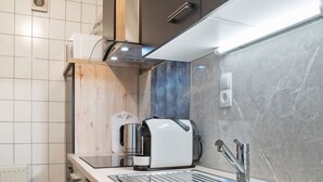 Chalet | Private kitchen | Coffee/tea maker, microwave, oven, toaster - Alluring Chalet in Gaschurn With Balcony (Gaschurn)