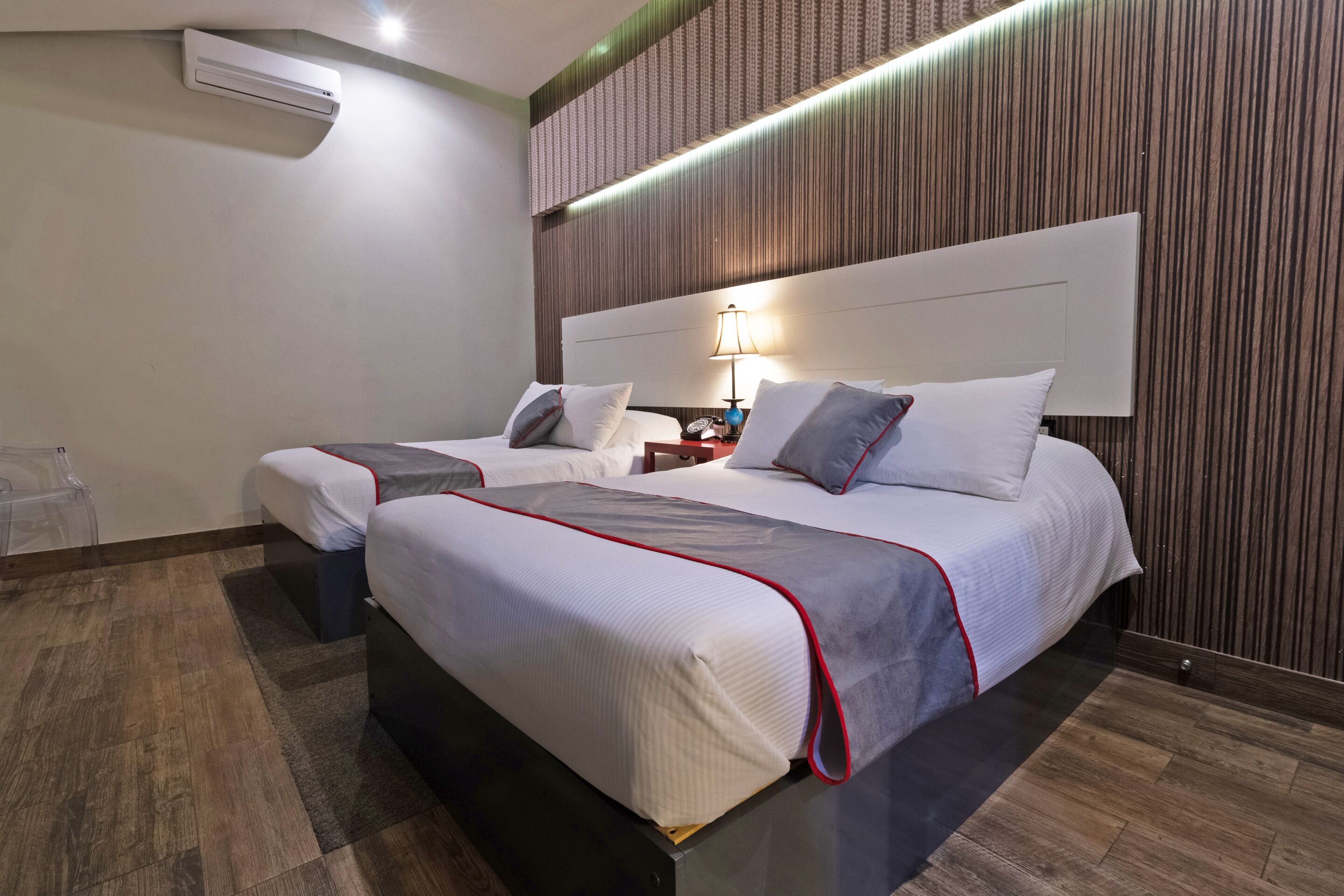 standard room (two beds) | premium bedding, desk, soundproofing, iron/ironing board