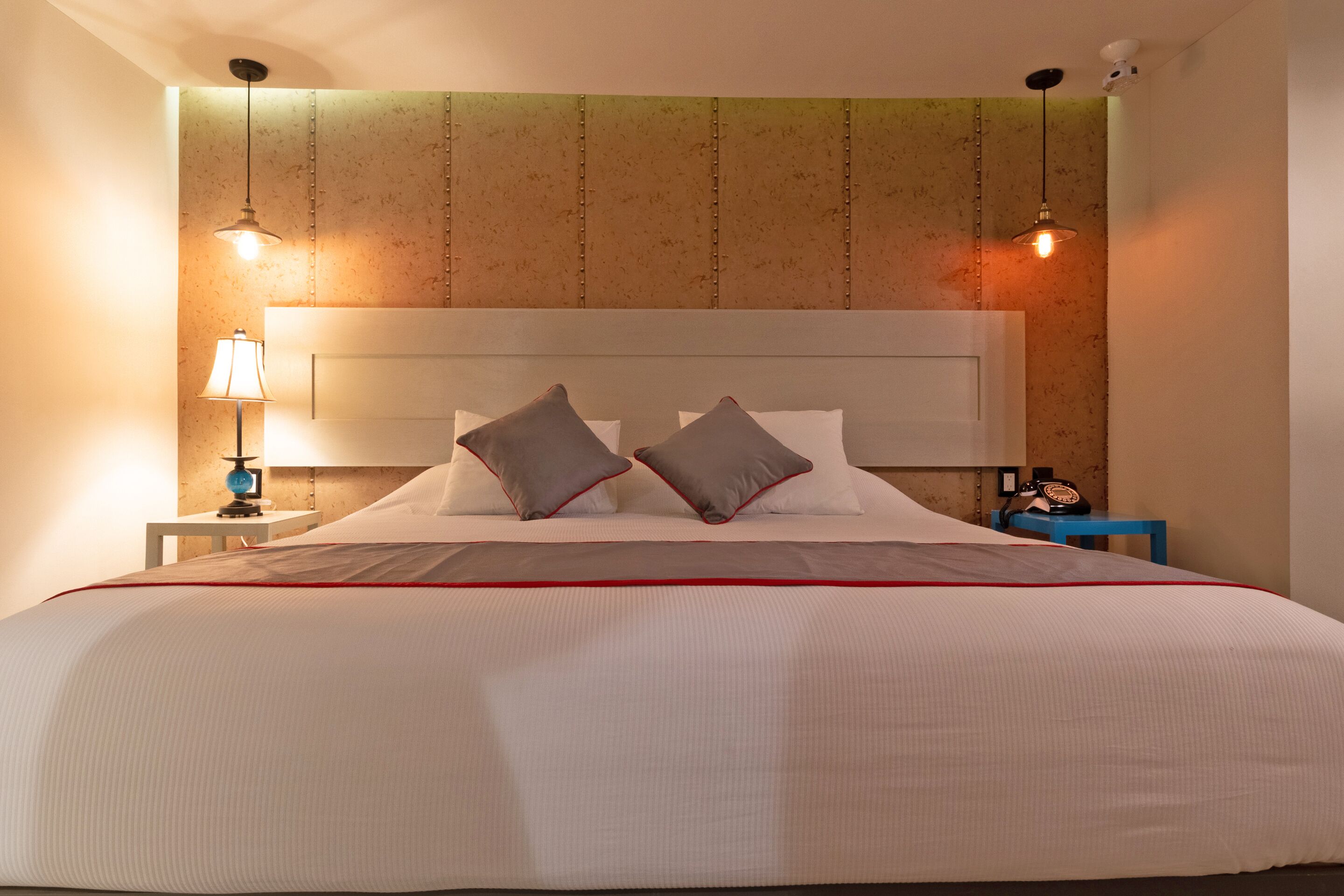 premium bedding, desk, soundproofing, iron/ironing board