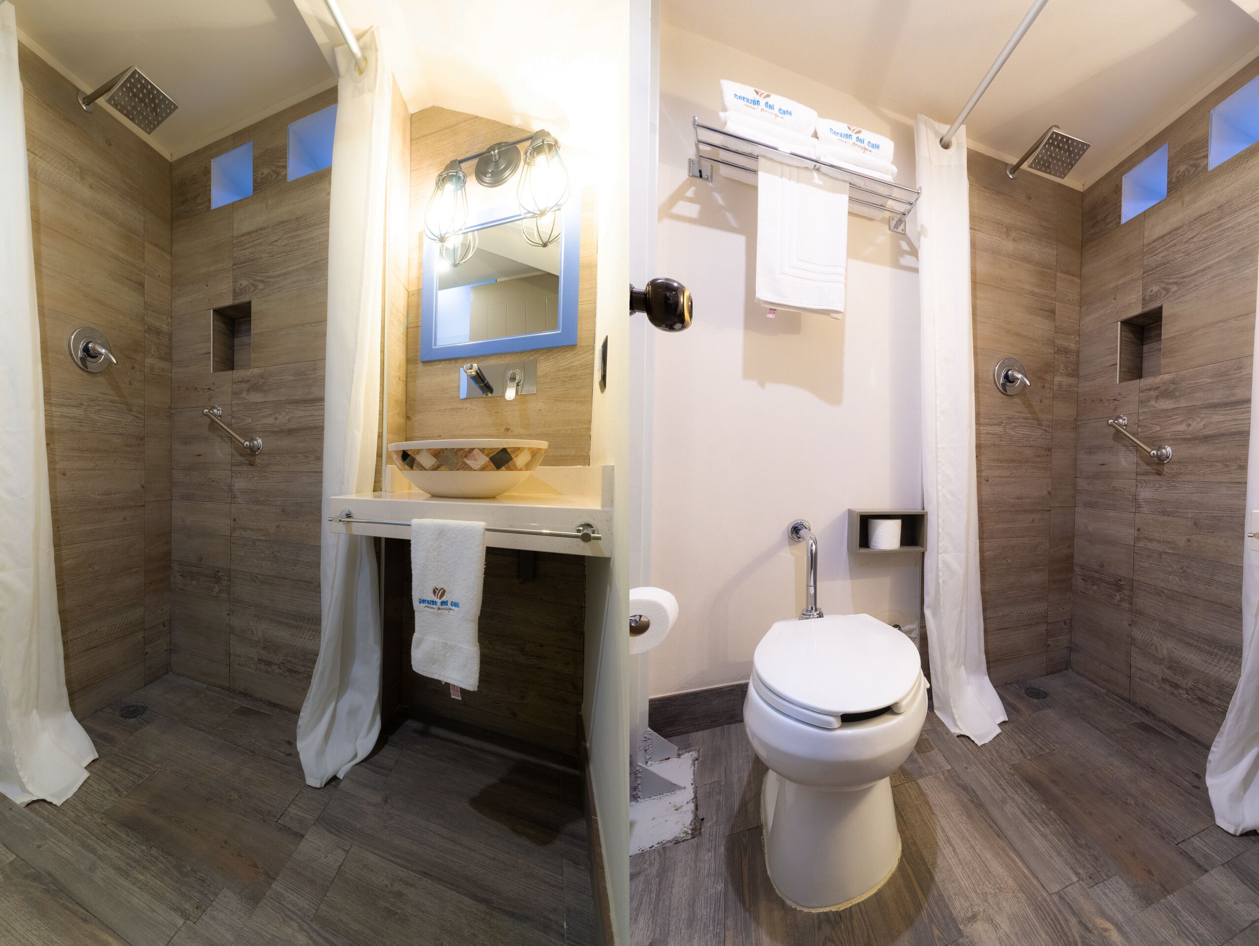 junior suite | bathroom | shower, free toiletries, hair dryer, towels