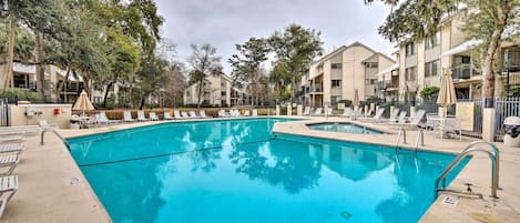 A heated pool