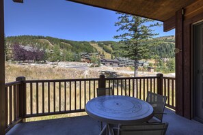 Outdoor dining - Beautiful mountain views from this immaculate 3 bedroom ski and summer condo (Whitefish)