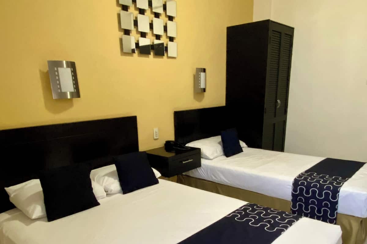 Desk, free WiFi, bed sheets