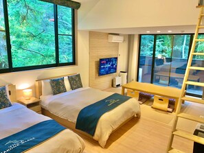 客房 (VILLA H, Japanese-Western style, Loft) | 特色装修、遮光窗帘、熨斗/熨衣板、免费 WiFi