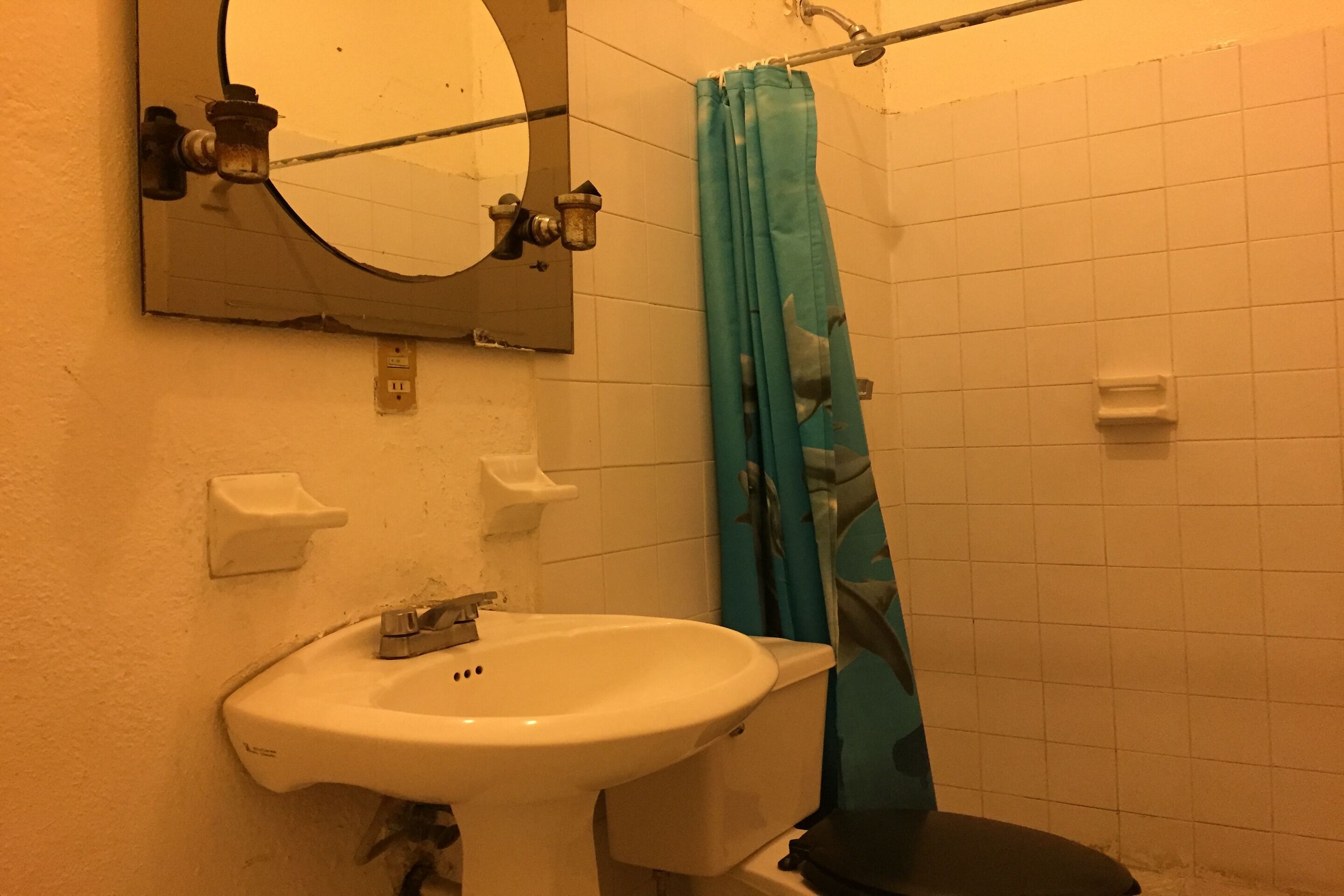 Standard Room, 2 Double Beds | Bathroom | Shower, free toiletries, towels