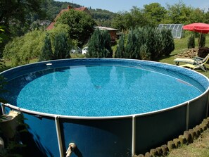 Outdoor pool - Tranquil Villa in Turnov Northern Bohemian With Terrace (Turnov)