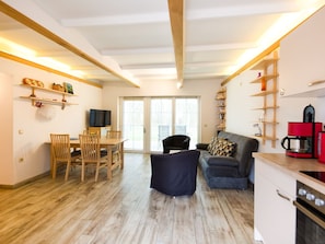 Fireplace, DVD player - Simplistic Holiday Home in Joachimsthal With Terrace (Joachimsthal)
