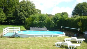 Outdoor pool - Blissful Holiday Home in Chapelle Neuve With Swimming Pool (La Chapelle-Neuve)