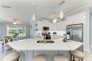 Fridge, stovetop, dishwasher - Loggerhead at Blue Lagoon Unit 4-Anna Maria-By Island Real Estate (Holmes Beach)