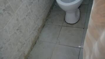 Single Room | Bathroom | Shower, rainfall showerhead, slippers, towels