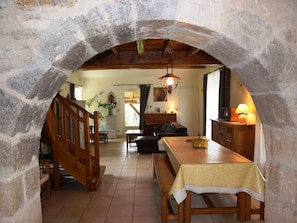 Cottage | Living room | Fireplace - Lovely Cottage in Madaillan With Private Swimming Pool (Madaillan)