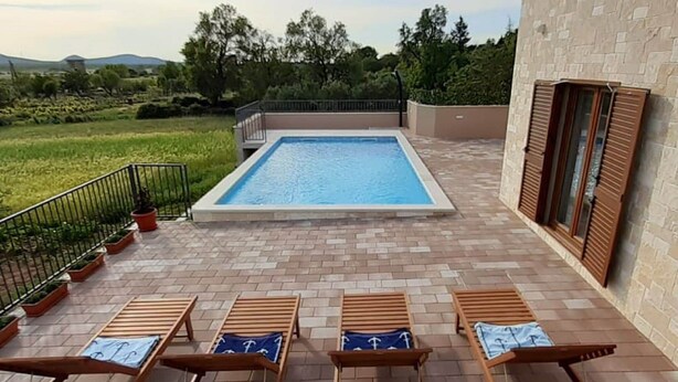 Outdoor pool, sun loungers - Secluded Villa in Stankovci With Private Swimming Pool (Stankovci)