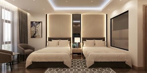 Habitación Deluxe con 2 camas individuales | Wifi gratis y ropa de cama 