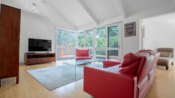 House (4 Bedrooms) | Living room | TV, fireplace, toys, books