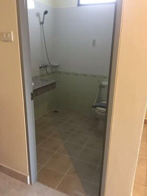 Douche, articles de toilette gratuits, serviettes fournies