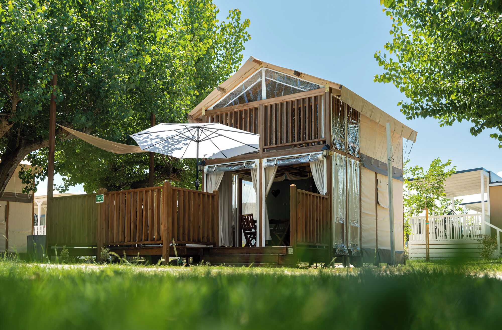 Comfort Tent, 2 Bedrooms (Pet Friendly) | Terrace/patio
