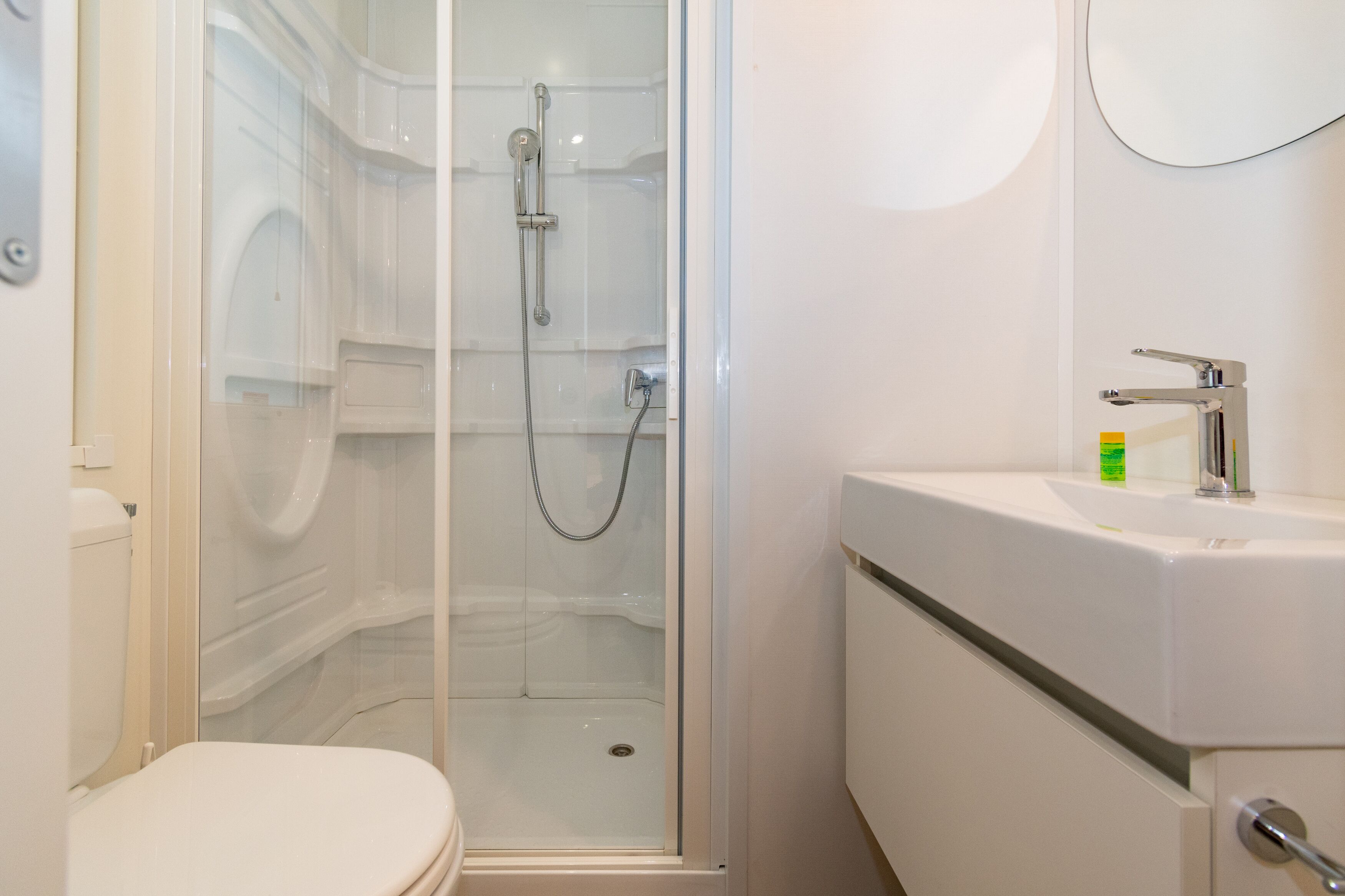 Shower, rainfall showerhead, hair dryer, bidet