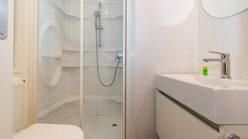 Shower, rainfall showerhead, hair dryer, bidet