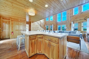 Cabin, Multiple Beds, Hot Tub | Private kitchen | Fridge, microwave, oven, stovetop - One In A Million (Sevierville)