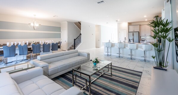 House, Multiple Beds, Private Pool | Living room | TV