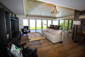 House, Multiple Beds, Private Pool, Beach View | Living room - Sand Castle (Anna Maria)