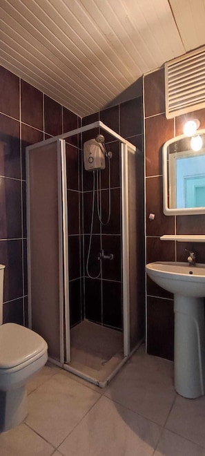 Regadera, amenidades de baño gratuitas, secadora de cabello, toallas 