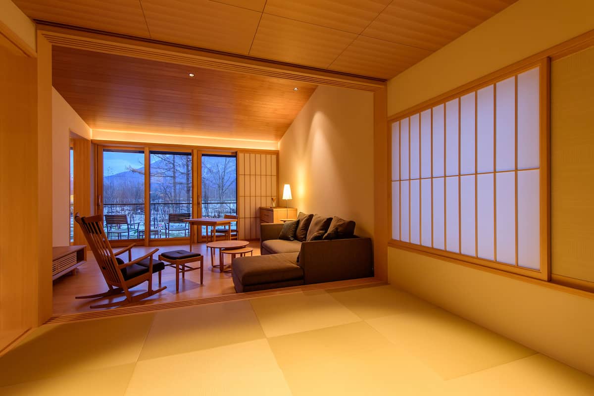 Detached Villa-Style 1 Bedroom & Tatami Suite with Private In-Room Onsen, Non-Smoking | Down duvets, pillow-top beds, free minibar, in-room safe