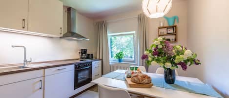 Fridge, oven, stovetop, dishwasher