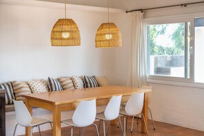 Dining - Beautiful Holiday Home "Bini S Aigo" with Sea View, Wi-Fi & Pool (Binibeca Vell, Sant Lluis, Menorca)