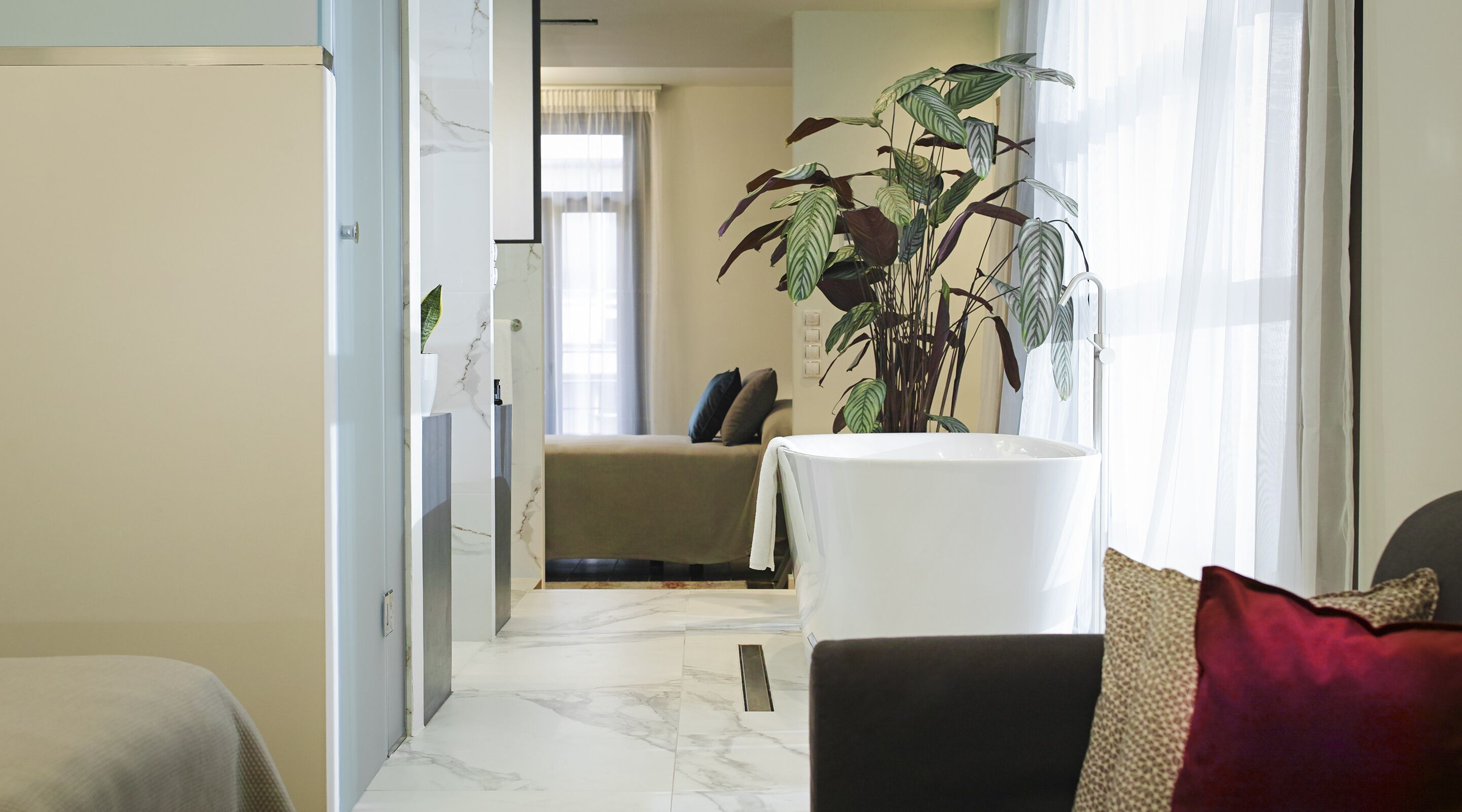 signature suite | egyptian cotton sheets, premium bedding, down duvets, minibar