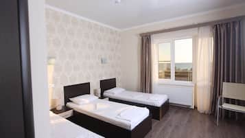 In-room safe, desk, blackout curtains, soundproofing