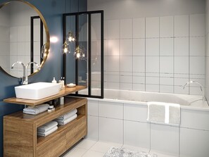 House | Bathroom | Shower - Lavish Holiday Home in Castillon-du-gard With Jacuzzi (Castillon-du-Gard)