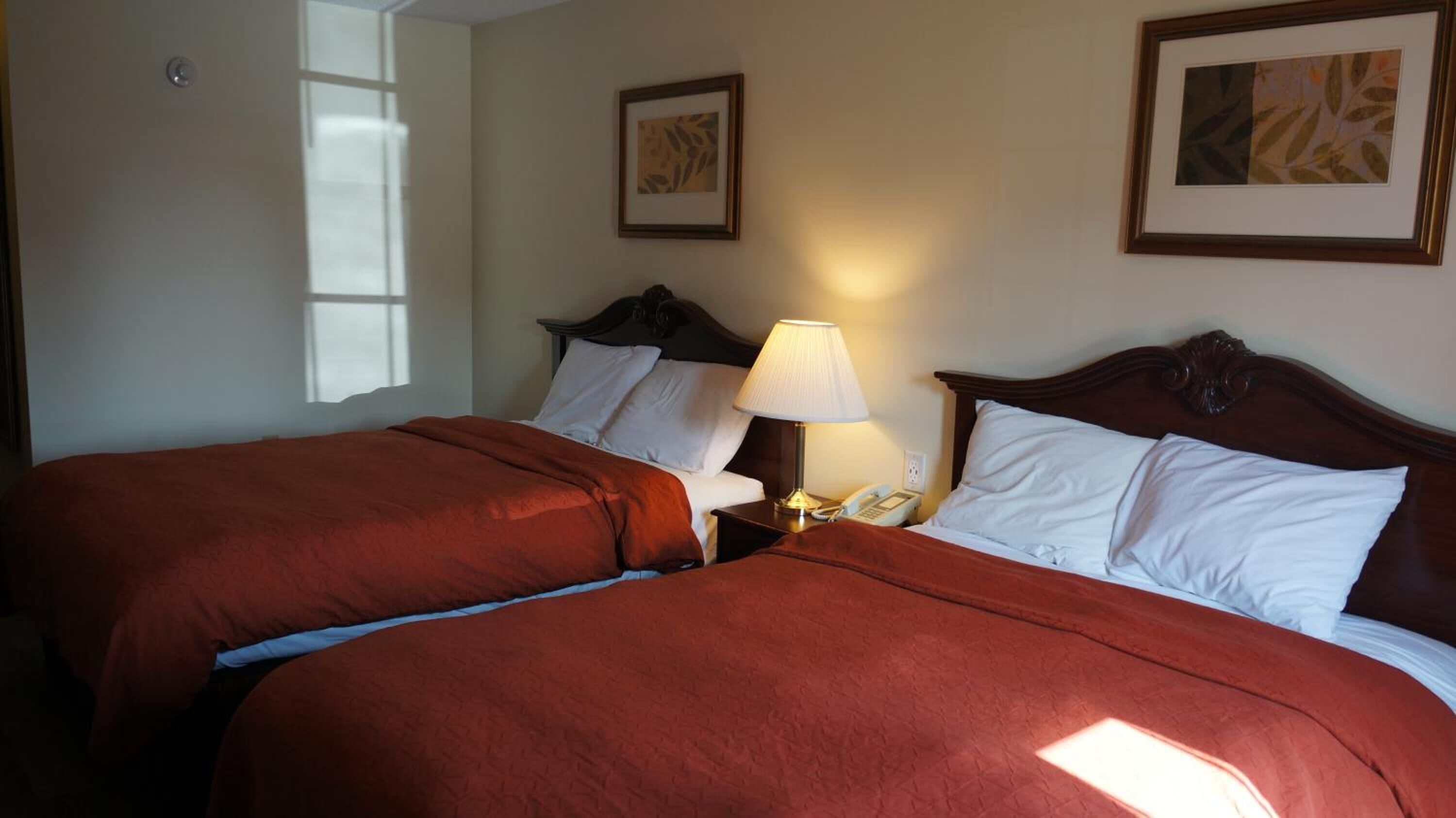 Desk, blackout drapes, iron/ironing board, free WiFi