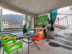 Balcony - Hill View Apartment in Mošćenička Draga near Sea Beach (Moscenicka Draga)