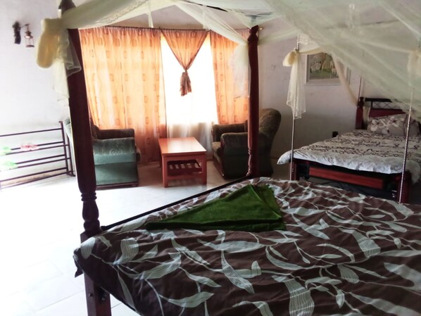 Escritorio, tabla de planchar con plancha, wifi gratis y ropa de cama