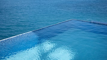 An infinity pool, a heated pool