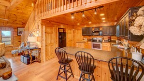 Cabin, 3 Bedrooms | Private kitchen | Fridge, microwave, toaster - Absolute Bliss Lodge by Escape to Blue Ridge (Morganton)